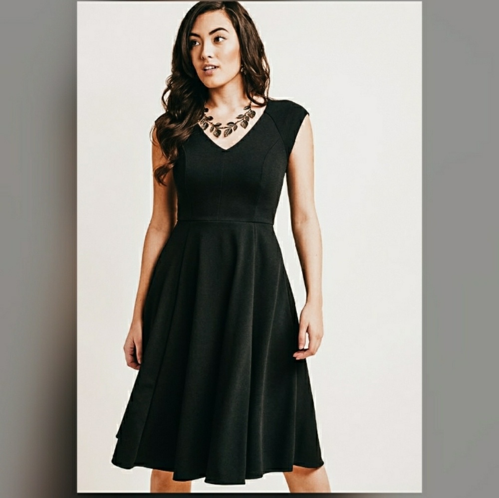 NWOT Modcloth Black Midi A-line Dress